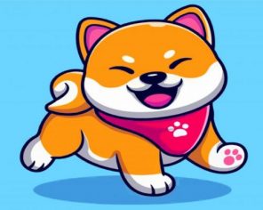 Shiba Inu Dog Paint by numbers