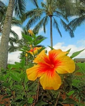 Yellow Hibiscus Paint by numbers