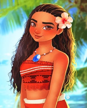 Princess Moana paint by numbers