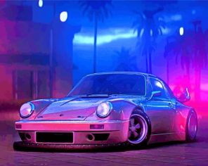 Aesthetic Porsche Car paint by number