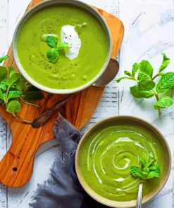 Aesthetic Pea Mint Soup Paint by number