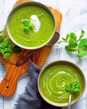 Aesthetic Pea Mint Soup Paint by number