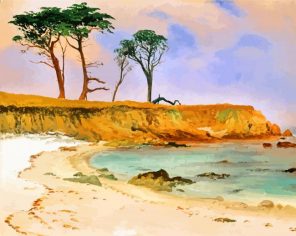 Albert Bierstadt sea cove paint by number