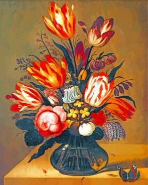 Ambrosius Bosschaert Flowers Vase paint by numbers