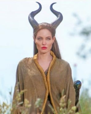 Angelina Jolie Maleficent Horns paint by numbers