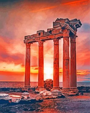 Apollon Temple Antalya paint by number