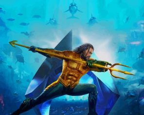 Aquaman Jason Momoa paint by nummbers