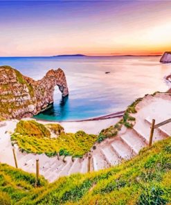 Arch Durdle Door Dorset paint by number