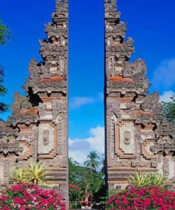 Bali Handara Gate paint by numbers