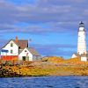 Boston Light paint by number