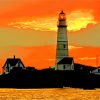 Boston Light ssilhouette paint by numbers