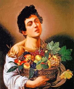 Boy with a Basket of Fruit by Caravaggio paint by number