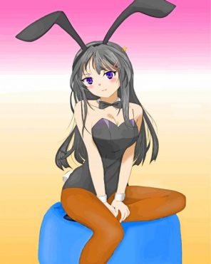 Bunny Girl Mai Sakurajima paint by number