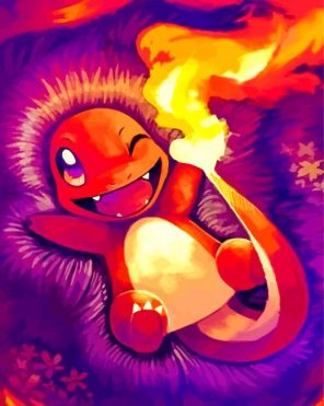 Charmander-pokemon-paint-by-numbers