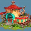 Chinese Teapot House Paint By Numbers