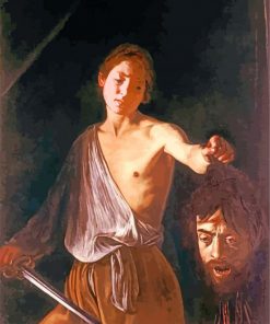 David with the Head of Goliath Caravaggio paint by number