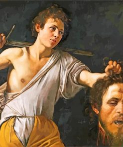 David with the Head of Goliath by Caravaggio paint by number