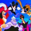 Disney Villains And Mickey Mouse paint by number