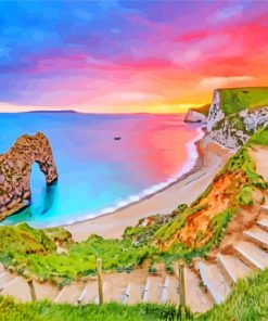 Dorset Durdle Door Sunset paint by number