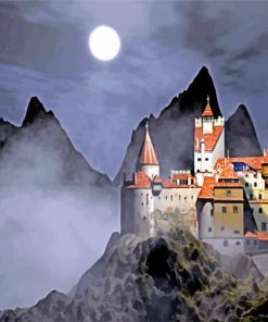 Draculas Castle Transylvania paint by numbers