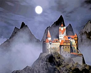 Draculas Castle Transylvania paint by numbers