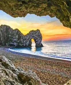 Durdle Door Beach paint by numbers