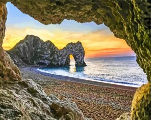 Durdle Door Beach paint by numbers