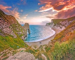 Durdle Door Seascape paint by number