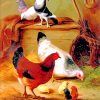 Edgar Hunt Pigeons and Chickens paint by number