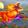 Fire Fox animal paint by number