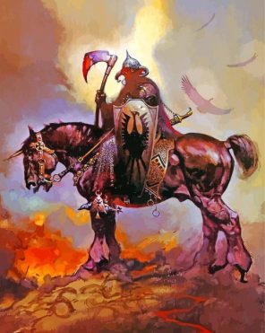 Frank Frazetta death dealer paint by number