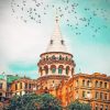 Galata Tower Istanbul paint by numbers