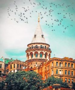 Galata Tower Istanbul paint by numbers