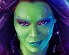 Gamora Superhero paint by numbers