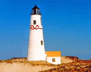 Great Point Lighthouse Nantucket paint by number