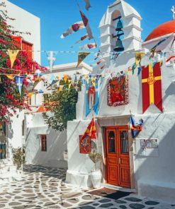 Mykonos Greece paint by numbers