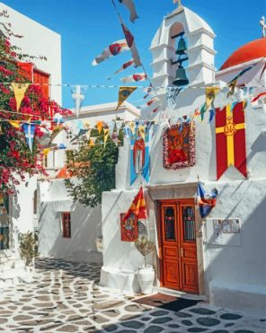 Mykonos Greece paint by numbers