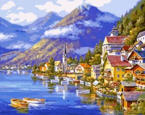 Hallstatt Austria paint by number