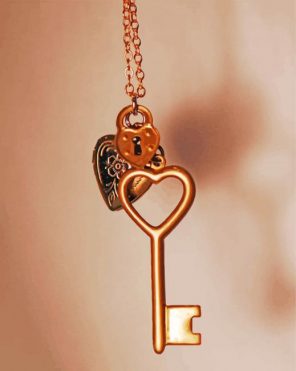 Heart Key paint by numbers