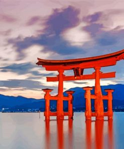 Itsukushima Shrine paint by numbers