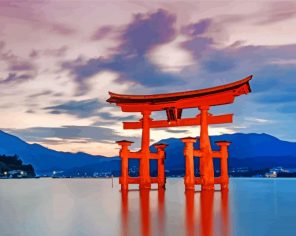 Itsukushima Shrine paint by numbers