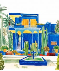 Jardin Majorelle Morocco paint by number