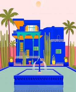 Jardin Majorelle Illustration paint by number