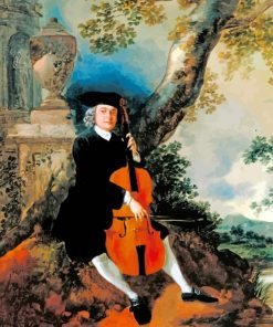 John Chafy Playing the Violoncello Gainsborough paint by numbers