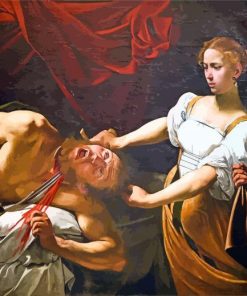 Judith Beheading Holofernes by Caravaggio paint by number