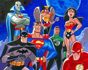 Justice League Animation paint by number