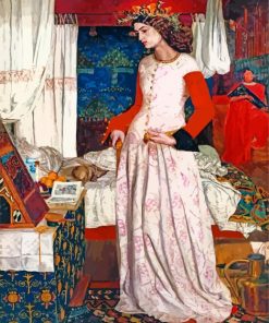 La Belle Iseult William Morris paint by number