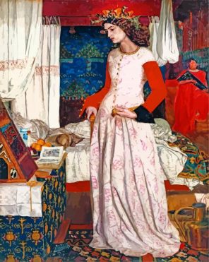 La Belle Iseult William Morris paint by number