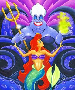 Little Mermaid And Ursula paint by number