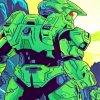 Master Chief Halo paint by numbers